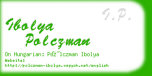 ibolya polczman business card